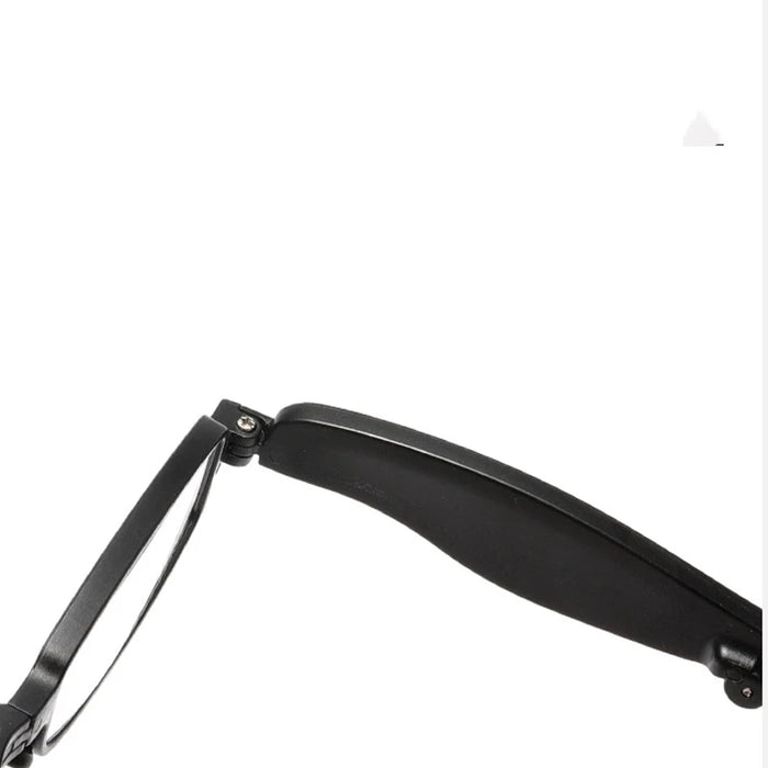 Gafas de lectura antirayos azules, plegables y portátiles con funda de cuero, gafas de lectura de resina de alta definición