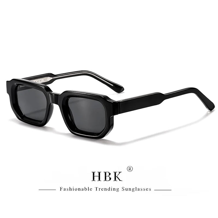 HBK New Fashion Small Frame Men Sunglasses Polygon Cupronickel Core Insert Leg Sun Glasses Outdoor Party Vacation Travel
