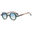 Lunettes de Soleil Rondes Vintage pour Femmes, Mode, Verres Clairs Océan, Protection UV400, Rivets, Hommes, Oculus