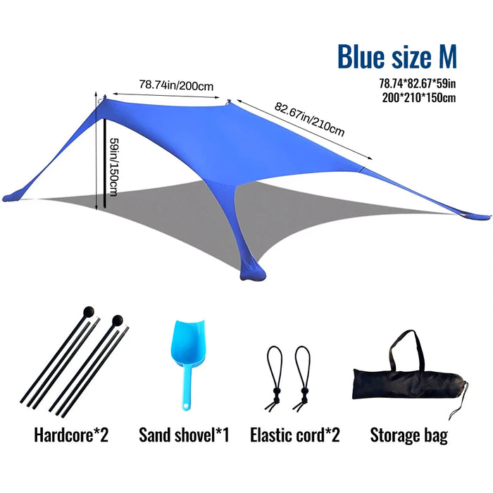 Hot Sell Portable Lycra Beach Canopy Tent UV Protection Sunshade Easy Setup Outdoor Shelter for Camping Picnic Fishing shelter