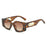 Nouvelles lunettes de soleil œil de chat femmes hommes verres dégradés carrés monture PC décor léopard marque designer lunettes de soleil UV400