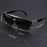 Lunettes de soleil carrées à double pont Black Gold, lunettes de conduite légères de luxe pour hommes d'affaires