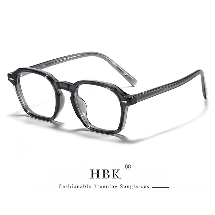 HBK Square Men's Optical Eyeglass Frame Retro High Quality Brand Eyewear Women's Anti Blue Light Decoration Glasses