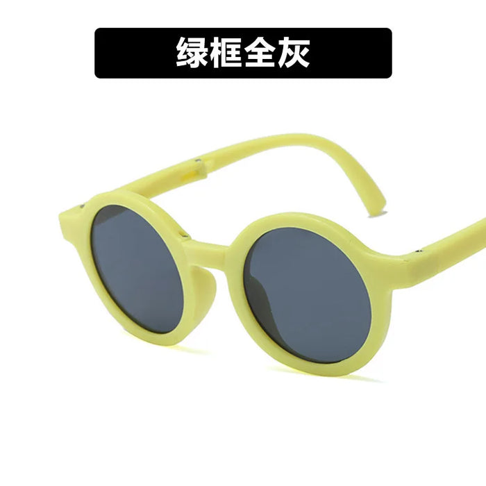 Foldable Kids Sunglasses Girls Boy Children Sun Glasses Round Street Beat Eyeglasses Cute Baby Shades Eyewears