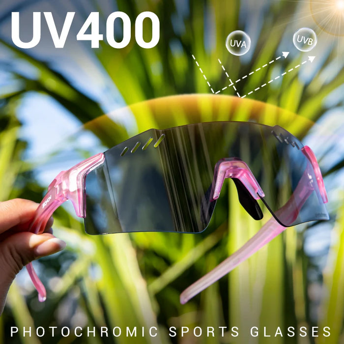 SCVCN Photochromic Cycling Sunglasses Men MTB Cycling Glasses Women Road Bike Glasses Outdoor Bicycle Sunglasses