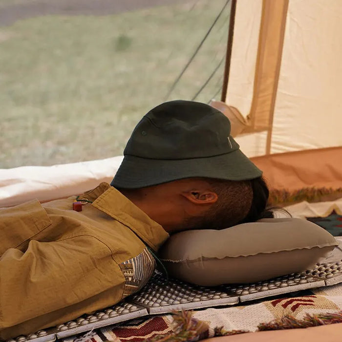 Almohada de aire inflable plegable portátil para viajes al aire libre, dormir, acampar, PVC, soporte para cuello, respaldo de avión, almohada cómoda