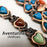 Vinterly Pure Copper Bracelet Magnetic Therapy 22cm Vintage Artificial Turquoise Benefits Chain Link Jewelry Blue Stones Magnets