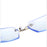 Diamond Studded Frameless Blue Light Reading Glasses for Men And Women with Blue Film Flat Light Cut Border