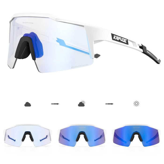 KAPVOE Photochromic Cycling Sunglasses Women Outdoor Sports Running UV400 Eyewear for Men Cycl Glasses Mountain Bicycle Goggles