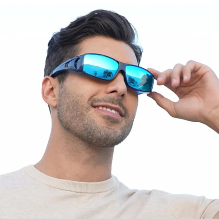 Gafas de sol para usar sobre lentes para mujer y hombre, diseño elegante, polarizadas, protección UV