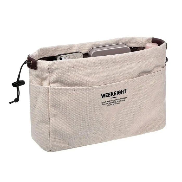 Sac de rangement en toile avec cordon de serrage, 1/2 pièces, organisateur multi-poches, léger, portable, pour voyage