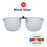 VIVIBEE Gafas de sol polarizadas con clip sin montura, abatibles, antirreflejo, para conducir de noche, cuadradas, UV, para gafas graduadas