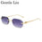 Petites lunettes de soleil rectangulaires punk sans monture homme 2026, monture léopard de luxe sans bords, verres découpés, style rétro, monture métal doré