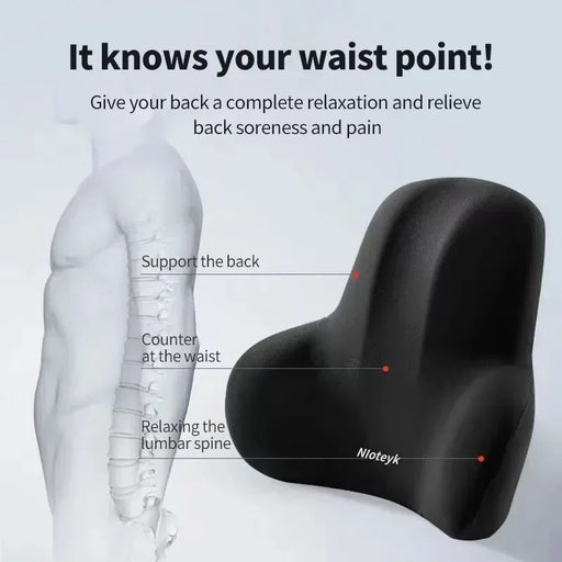 Cojín cervical de espuma viscoelástica para coche, soporte lumbar para coche, suministros universales para coche, almohada para el cuello, cojín para la cintura, asiento de coche, accesorios para coche