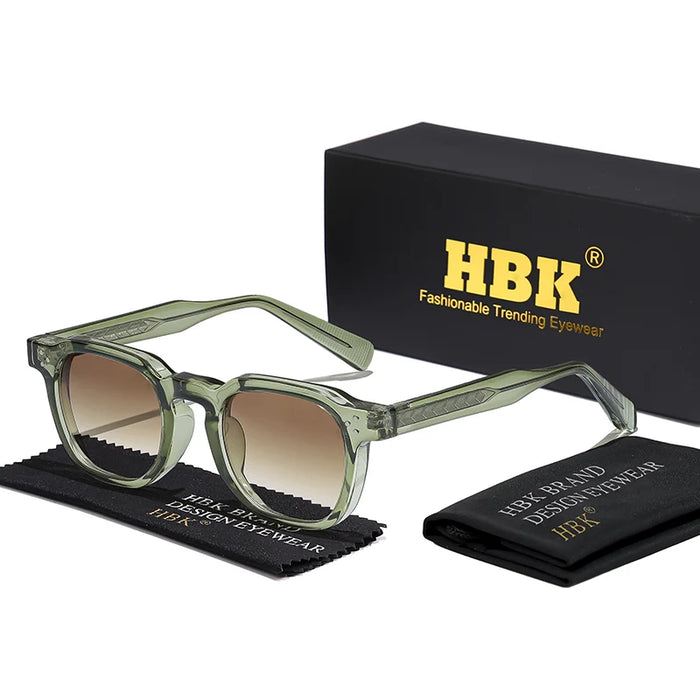 HBK New Square Retro Sunglasses Men Fashion Punk Sun Glasses Women Travel Driving Beach Eyewear Lunette De Soleil Femme UV400