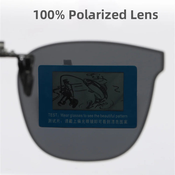 VIVIBEE Gafas de sol grandes con clip abatible polarizadas para hombre, clásicas, UV400, lentes fotocromáticas, gafas de sol para mujer
