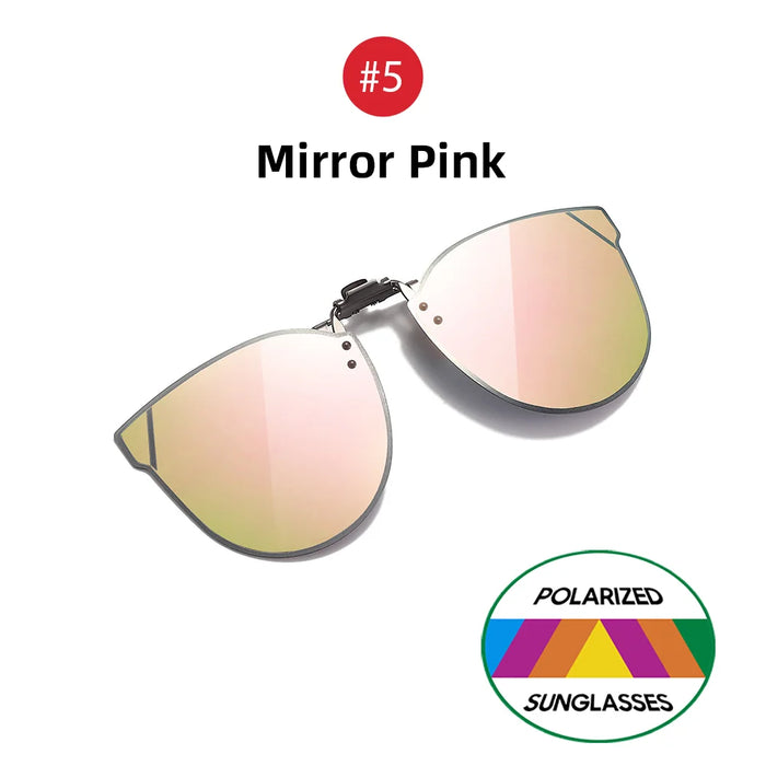 Gafas de sol de mujer VIVIBEE estilo ojo de gato degradadas con clip, gafas de sol polarizadas de gran tamaño para conducir de mujer, gafas moradas