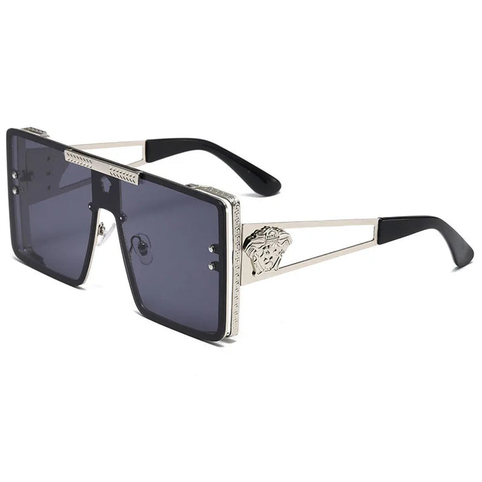 New Stylish Sunglasses with Oversized Frames, Trendy Metal Design, Perfect for Fashion Shows and Cool Street Style