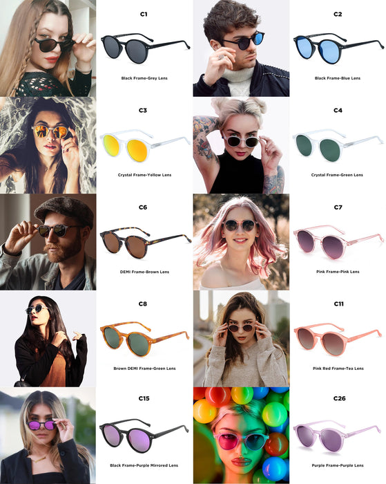 ZENOTTIC (S Size) Retro Circular Polarized Sunglasses 2026 2025 Men Women Vintage Small Round Sun Glasses UV400 Goggles Shades