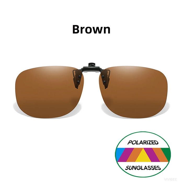 VIVIBEE Gafas de Sol con Clip Abatible Polarizadas para Hombre Cuadradas UV400 Fotocromáticas de Visión Nocturna para Mujer Clásicas con Clip de Espejo