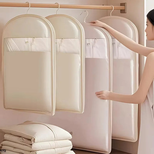1 housse de rangement pour doudoune, sac de compression pour vêtements suspendus, sac de rangement visible pour vêtements, organisateur de garde-robe