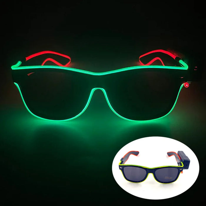 New Cool Wireless Glowing LED Light Up Glasses Luminous Neon Sunglasses For Wedding Rave Festival Party Disco Nightclub Gift