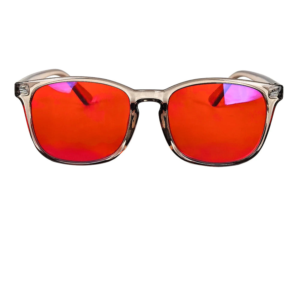 Red Lens 100% blue light Blocking Glasses, Orange Lens Anti fatigue Glasses Fashion Glasses Women Man Computer Gaming Glasses