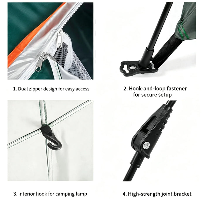 Portable Automatic Camping Tent 1-2 People Sun Protection Waterproof Instant Setup Outdoor Camping Hiking Shelter