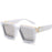 Bungee Large Square Sunglasses for Men Women Vintage Trendy Casual Street Style Shades