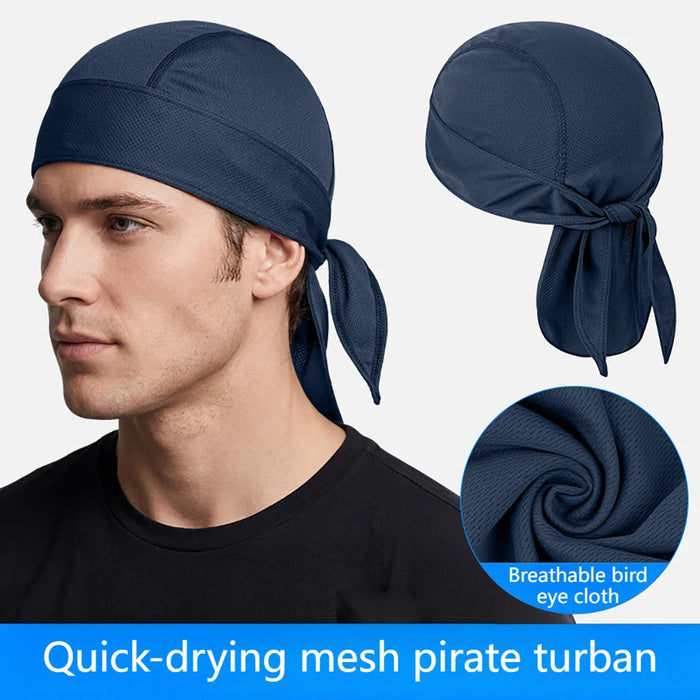 KoKossi Summer Breathable Mesh Hat Quick-dry Headscarf Sun Protection Sweat-wicking Sports Outdoor Riding Cycling Headband