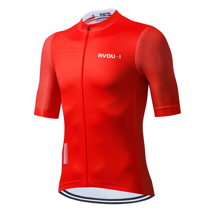 Rvouei Team Men Cycling Jersey Cycling Racing Tops Short Sleeve Cyclist Clothes Shirt Maillot Summer Bicycle Bike Wear