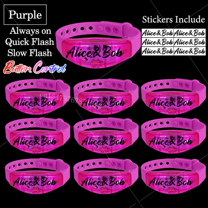 20-200 piezas Pulseras LED personalizables para bodas Pulsera de control de música y sonido Pulsera luminosa ajustable para bodas, cumpleaños, conciertos