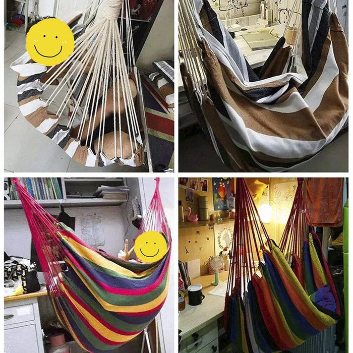 Durable Outdoor Travel Camping Hammock Indoor Adult Kids Hammock Courtyard Swing Dormitory Relaxing Hanging Rest Chair