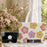 Fashion M-Mary Quant Storage Bags 2-Piece Canvas Tote Bag Set with Zipper Pouch Large Capacity Shopping Travel Bag