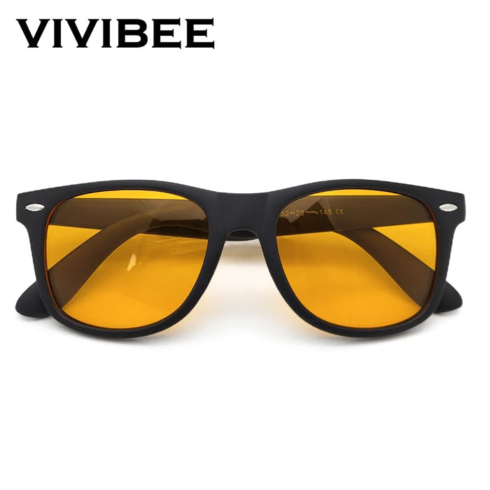 VIVIBEE Classic Square Gaming Blue Light Blocking Glasses Men Yellow Women Office Anti Light Eyeglasses Computer Filter Goggles