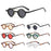 New Hippie Small Round Square Sunglasses Men Women Retro Steam Punk Glasses Vintage Gradient Driving Glasses UV400