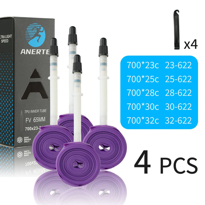 NPY Road Bicycle TPU Inner Tube 700x23C 25C 26C 27C 28C 30C 32C Cycling Bike Tires Camera Tyre 700C Pneu Aro French Valve