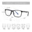 ZENOTTIC Square Prescription Glasses Anti Blue Light Photochromic Optical Eyeglasses with Myopia Hyperopia Progressive Lens