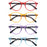 Lunettes de lecture rondes à charnière à ressort pour femmes, légères, presbytes, monture classique multicolore (rouge/bleu/violet/orange)