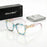 VIOLA MAG Grandes lunettes de lecture carrées avec chaîne, anti-lumière bleue, pour les trajets quotidiens et la photographie de rue, avec étui et