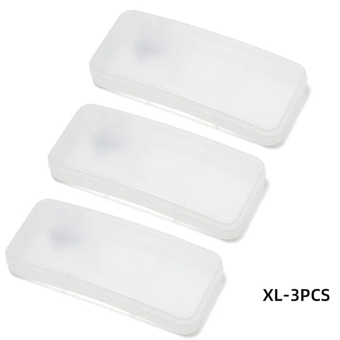 VIVIBEE Clip on Sunglasses Plastic Box Case M L White Transparent
