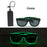Lunettes lumineuses pour artistes de boîte de nuit Lunettes LED Fête Danse Rave Noël 6V LED Lunettes de soldat futuristes Lumières néon