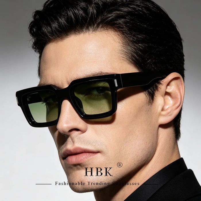 HBK Punk Vintage Square Men's  Sunglasses Brand Design Small Frame Sun Glasses Party Travel Glasses Gift Ideal Choice