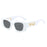 Nouvelles lunettes de soleil œil de chat femmes hommes verres dégradés carrés monture PC décor léopard marque designer lunettes de soleil UV400