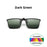 Gafas de sol VIVIBEE cuadradas con clip abatible, polarizadas, espejo azul, para conducir, lentes grises UV400 fotocromáticas, clips de visión nocturna