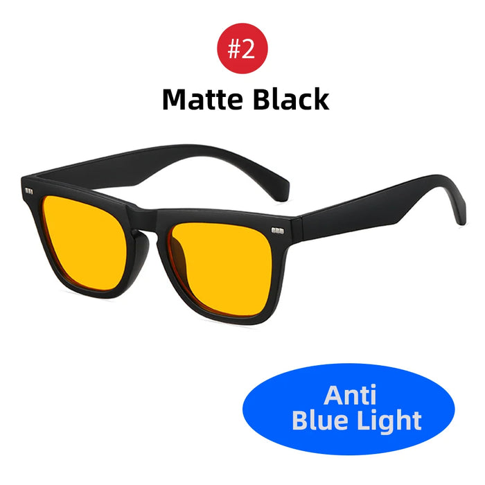 VIVIBEE Square Blue Light Blocking Glasses Men Gaming Orange UV400 Lens Office Women Matte Black Goggles 2026 Trending