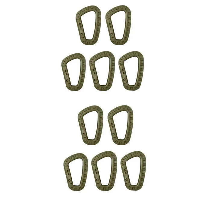 1-10Pcs Clips Mosquetón Táctico Militar Accesorios Hebilla D-Ring Mosquetón Montañismo Mochila Colgante Llave Gadget Exterior