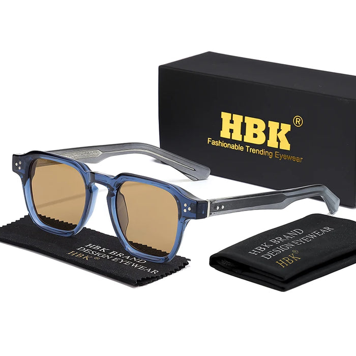 HBK Fashion Punk Sunglasses for Men Classic Square Sun Glasses Outdoor Sports Party Vacation Travel Driving Fishing Eyeglasses