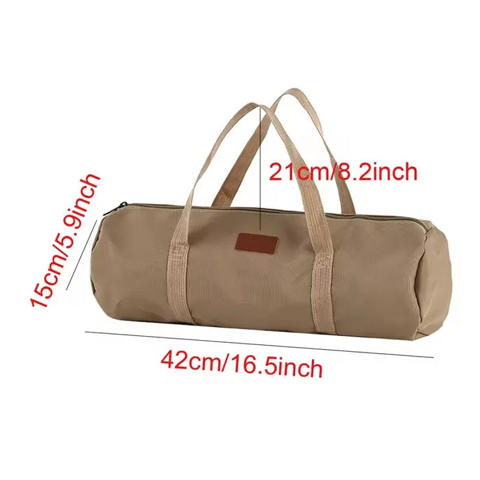 Outdoor Ground Nail Bag Camping Tent Pegs Bag Cylindrical Stake Storage Backpack Portable Miscellaneous Bag Storage Box Toolkit