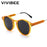 VIVIBEE Gothic Transparent Women Vintage Square Sunglasses 90s Round Sun Glasses 2026 Trending Products UV400 Men Shades